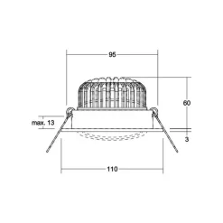 BRUMBERG Kerby-R LED inbouwspot, 4.000K, wit