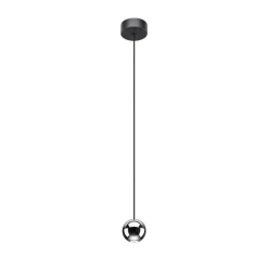 BRUMBERG LED hanglamp Bal, aluminium, zwart/chroom