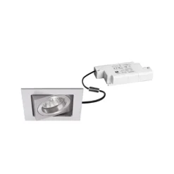 BRUMBERG LED inbouwspot Abran, mat aluminium, RC, zwenkbaar