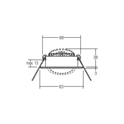 BRUMBERG LED inbouwspot BB09 on/off, aansluitdoos, roestvrij staal