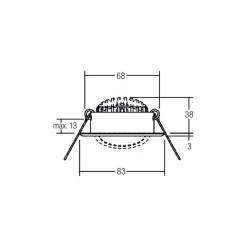 BRUMBERG LED inbouwspot BB09, RC, driver rond, wit