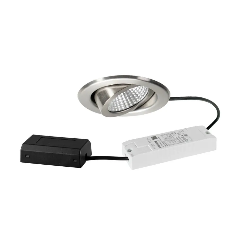 BRUMBERG LED inbouwspot BB09, DALI, aansluitdoos, roestvrij staal