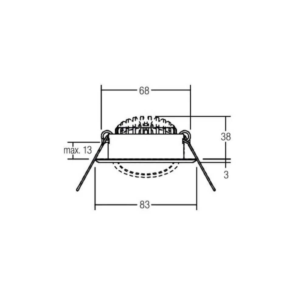 BRUMBERG LED inbouwspot BB09, DALI, aansluitdoos, roestvrij staal