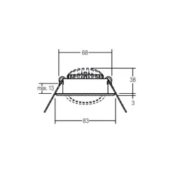 BRUMBERG LED inbouwspot BB09, dimbaar, wit