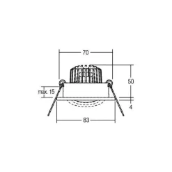 BRUMBERG LED inbouwspot Berrie-R, 3000K, aan/uit, nikkel