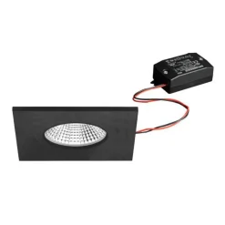 BRUMBERG LED inbouwspot BB21, zwart 85 x 85 mm aan/uit IP65