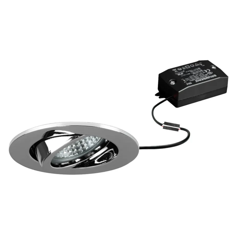 BRUMBERG LED inbouwspot Tirrel-R, aan/uit, chroom