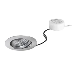 BRUMBERG LED inbouwspot Tirrel-R, RC, ronde driver, mat aluminium
