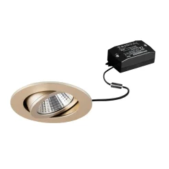 BRUMBERG LED inbouwspot Tirrel-R, aan/uit, licht goud