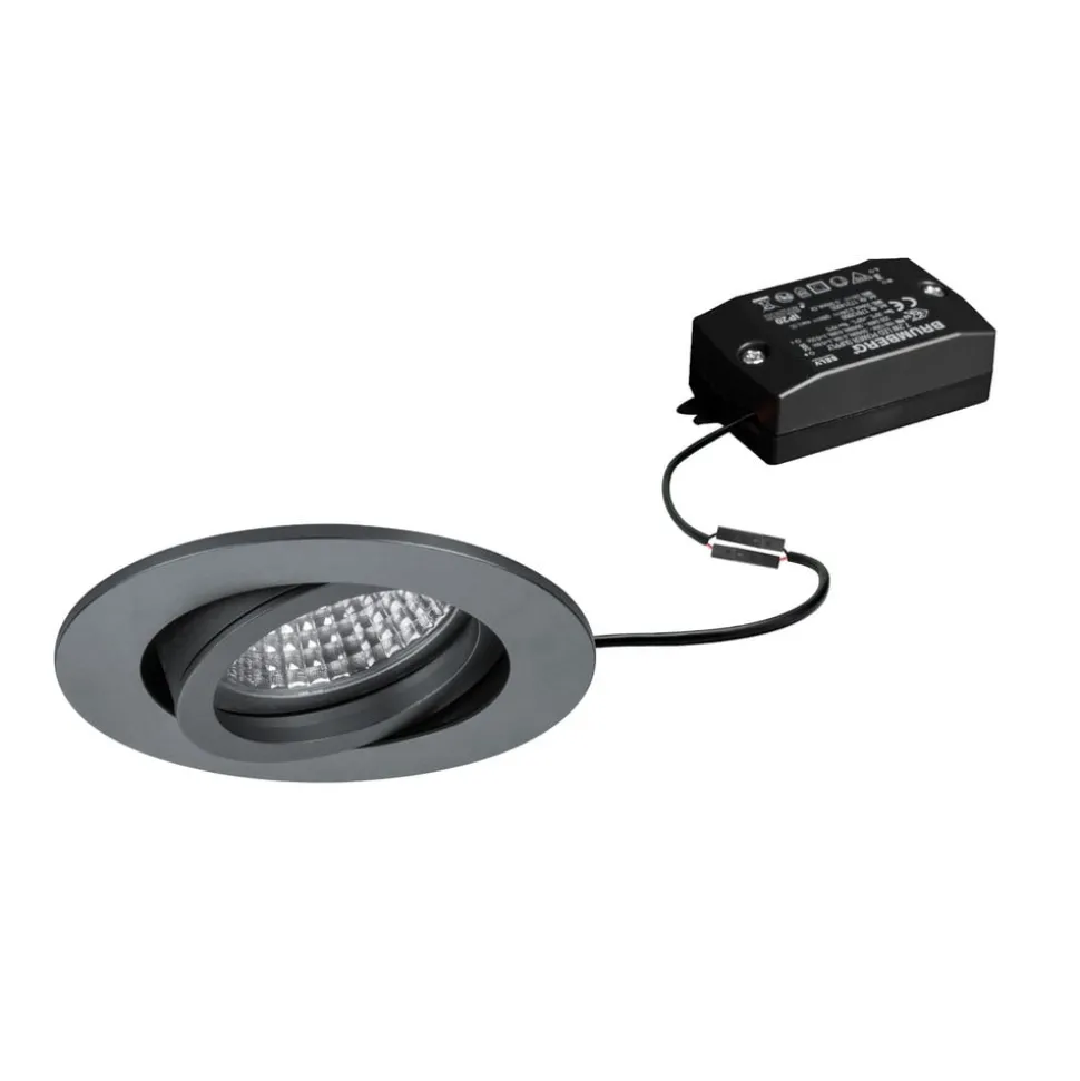 BRUMBERG LED inbouwspot Tirrel-R, aan/uit, mat titanium