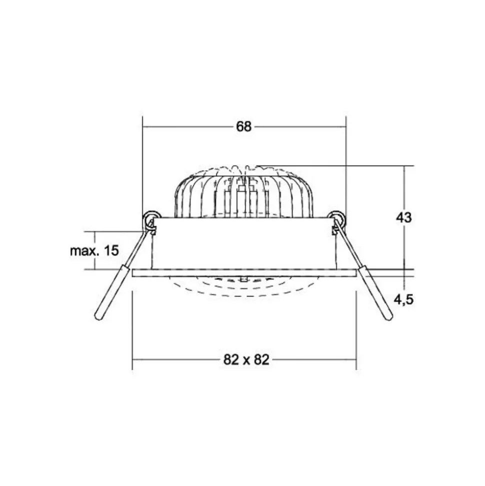 BRUMBERG LED spot BB36 aan/uit aansluitdoos structuur wit