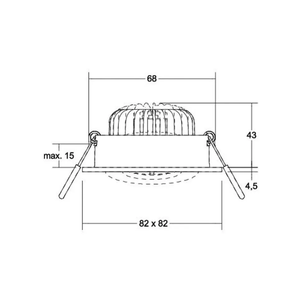 BRUMBERG LED spot BB38, aan/uit, aansluitdoos, structuur wit