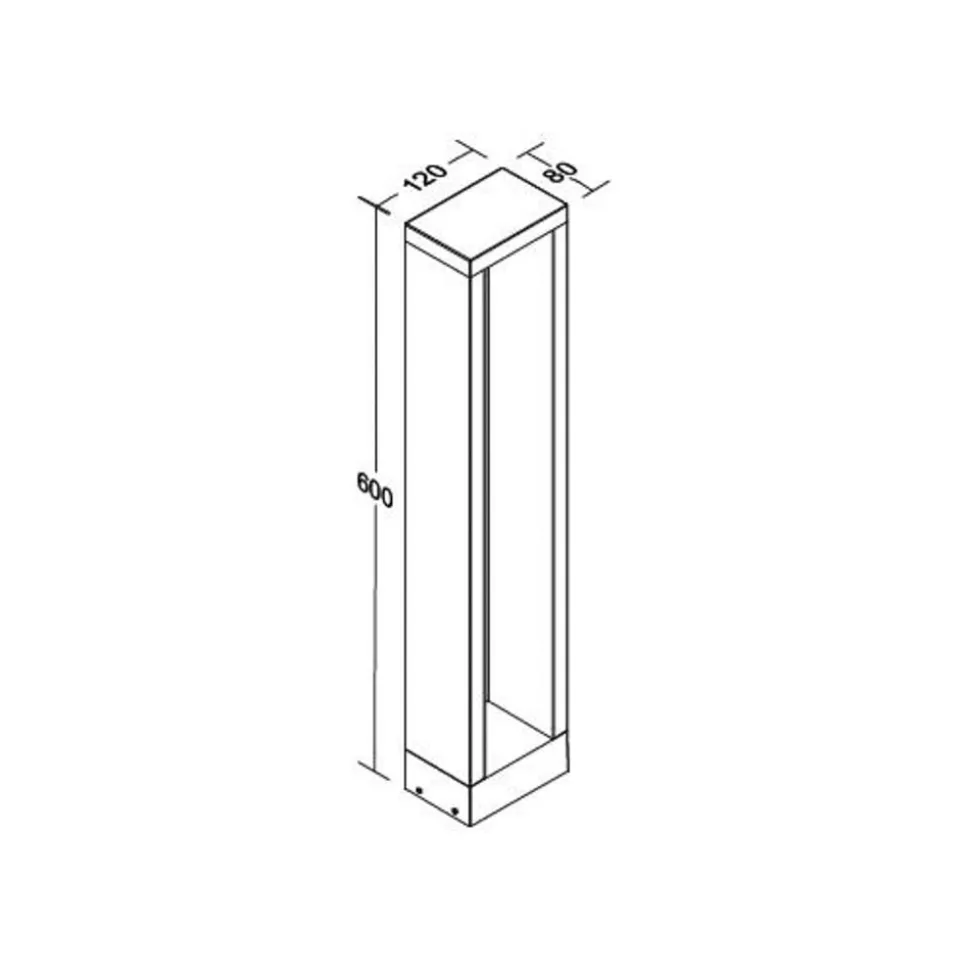BRUMBERG LED tuinpadverlichting Addia, grafiet, IP54, hoogte 60 cm