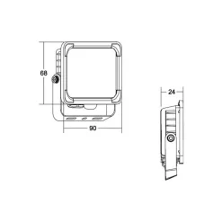 BRUMBERG Neo Micro FLUTE schijnwerper, breedte 9 cm, 3.000K
