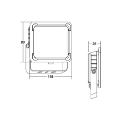 BRUMBERG Neo Mini LED schijnwerper, breedte 11,5 cm 3000K