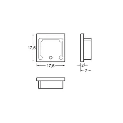 BRUMBERG One end cap set, hoog