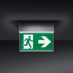 BRUMBERG Rescue twee LED-veiligheidslampen, IP41, hoekig