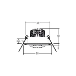 BRUMBERG Spot BB13 dim2warm dimbare aansluitdoos, chroom