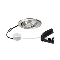 BRUMBERG Spot BB09 RC, driver rond, aansluitdoos, roestvrij staal