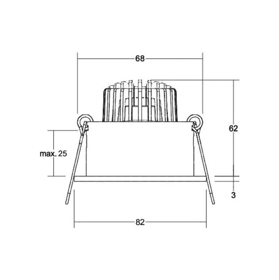 BRUMBERG Tirrel diepe inbouwspot RC, 830, rond, wit