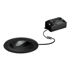 BRUMBERG Tirrel diepe LED inbouwspot on/off 830 rond, zwart