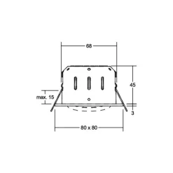 BRUMBERG Tirrel-S inbouwspot hoekig titaan mat