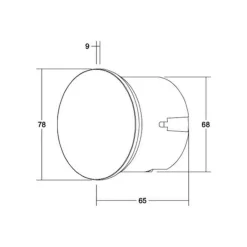 BRUMBERG Wall Kit68 inbouwlamp vlak rond zwart