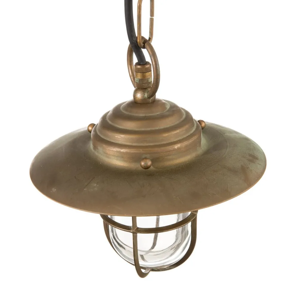 Bruno hanglamp voor buiten, antiek messing