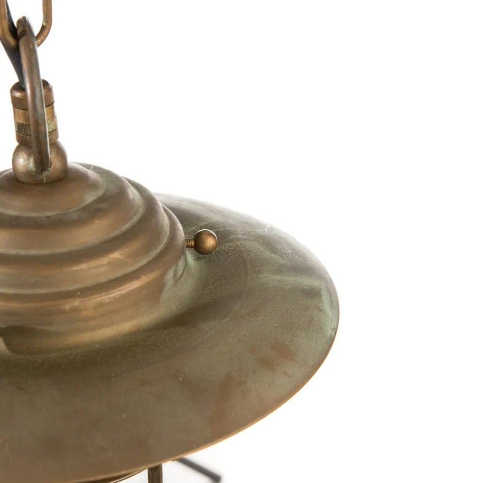 Bruno hanglamp voor buiten, antiek messing