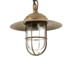 Bruno hanglamp voor buiten, antiek messing