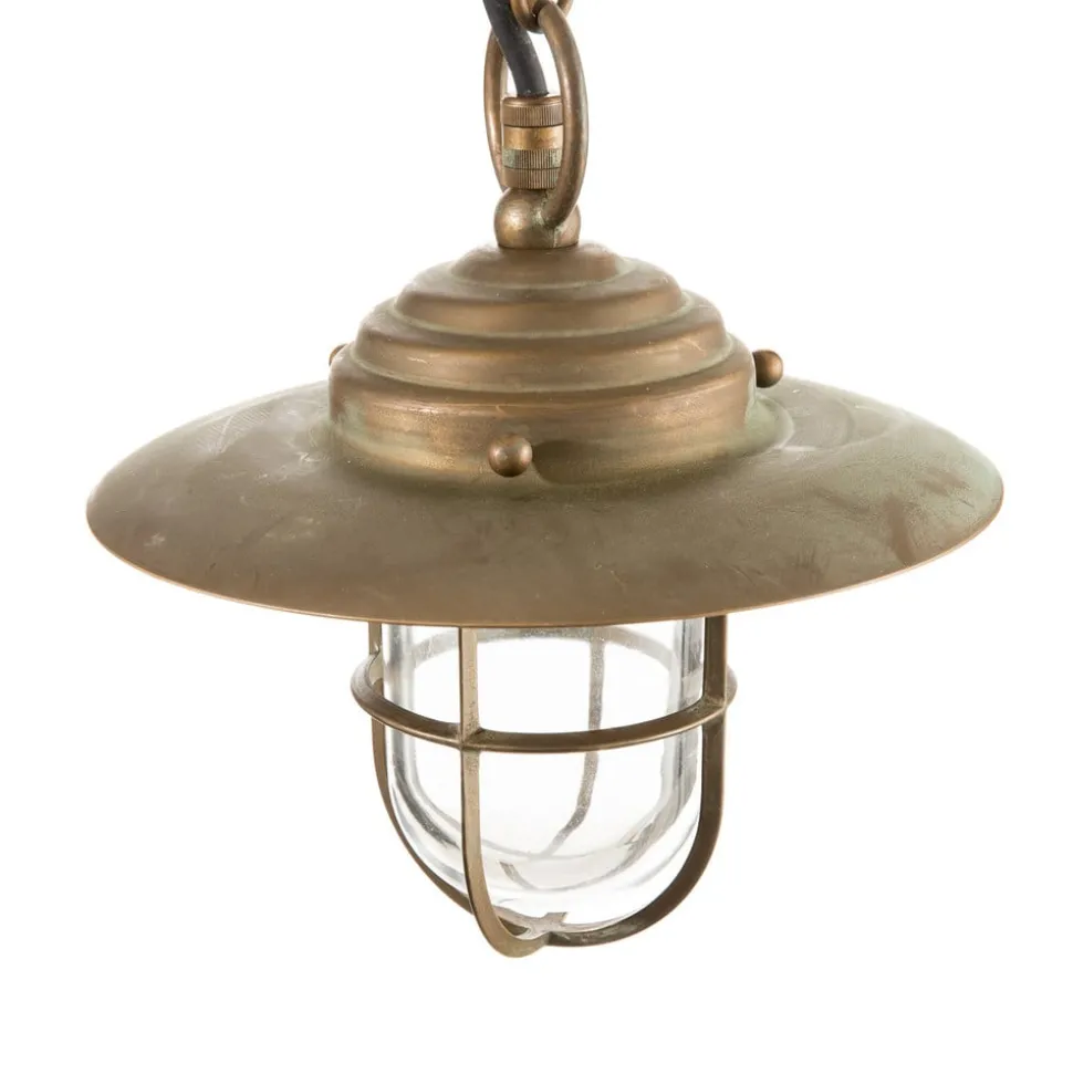 Bruno hanglamp voor buiten, antiek messing