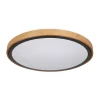 Bruno LED plafondlamp met houten frame CCT Ø 44 cm