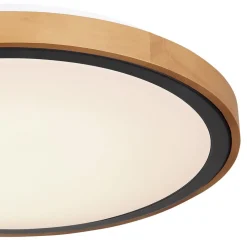 Bruno LED plafondlamp met houten frame CCT Ø 44 cm