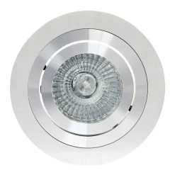 Básico inbouwlamp, rond, satijn nikkel