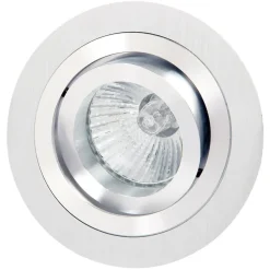 Básico inbouwlamp, rond, satijn nikkel