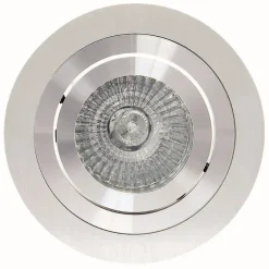 Básico inbouwlamp, rond, satijn nikkel