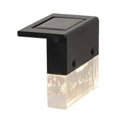 Bubbly Fence LED lamp op zonne-energie, zwart, kunststof, set van 4