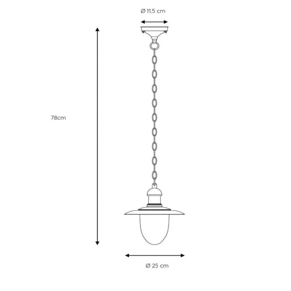 Buiten hanglamp Aruba, roestbruin