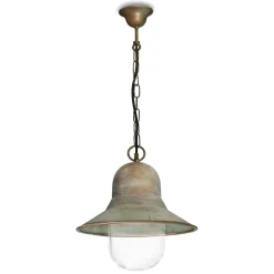 Buiten hanglamp Campanula 2094, antiek messing, Ø 29 cm, IP44