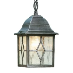 Buiten hanglamp Genoa met loodglas