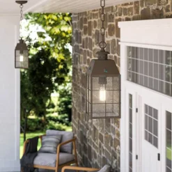 Buiten hanglamp Nantucket, zwart, 1-lamp