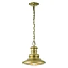 Buiten hanglamp Redding Station M, messingkleurig