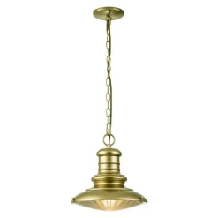 Buiten hanglamp Redding Station M, messingkleurig
