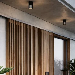 Buiten plafondlamp Aludra, Seaside zwart