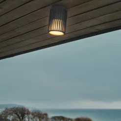 Buiten plafondlamp Aludra, IP54, antraciet, aluminium