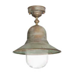 Buiten plafondlamp Campanula 2095, antiek messing, Ø 29 cm IP44