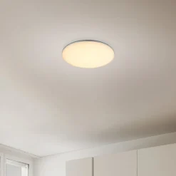 Buiten plafondlamp Dori, Ø 33 cm, wit, kunststof, IP54