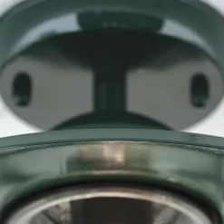 Buiten plafondlamp Edward, groen, Ø 27,5 cm, aluminium/glas