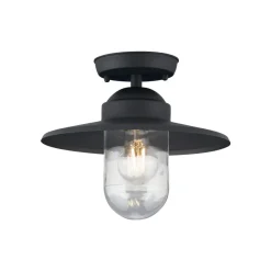 Buiten plafondlamp Edward, antraciet, Ø 27,5 cm, aluminium