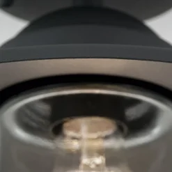 Buiten plafondlamp Edward, antraciet, Ø 27,5 cm, aluminium